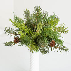 Artificial Mixed Pine Juniper and Cones Bundle