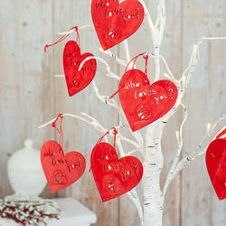Who Loves You? Heart Valentine Ornaments