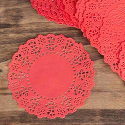Red Paper Doilies