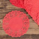 Red Paper Doilies