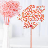 "Happy Valentine's Day" Plastic Florist Picks