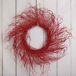 Red Glittered Artificial Twig Wreath
