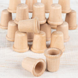 Bulk Package of 144 Unfinished Wood Thimbles