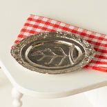 Dollhouse Miniature Silver Serving Tray