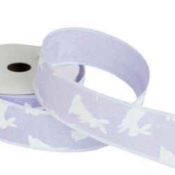 Lavender Easter Bunny Wired Ribbon
