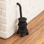 Dollhouse Miniature Black Pot Belly Stove