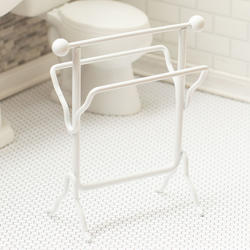 Miniature White Towel or Quilt Rack