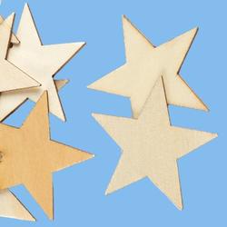 Unfinished Wood Star Cutouts