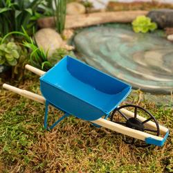 Dollhouse Miniature Blue Wheelbarrow