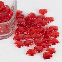 Red Heart Acrylic Gems