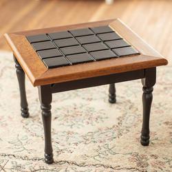 Dollhouse Miniature Black Square Table