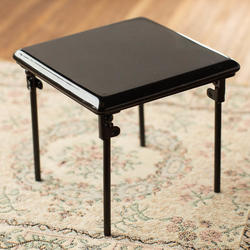 Dollhouse Miniature Black Folding Card Table