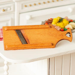 Miniature Vintage Look Wood Slaw Cutter Board