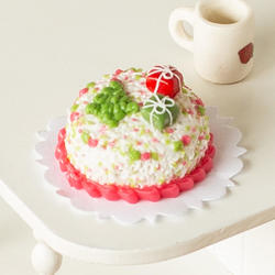 Dollhouse Miniature Christmas Cake