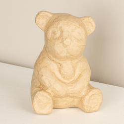 Paper Mache Sitting Teddy Bear