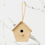 Paper Mache Tiny Birdhouse Ornament