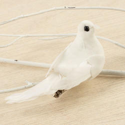 White Feathered Artificial Dove