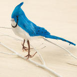 Feathered Artificial Blue Jay Bird