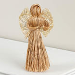 Straw Angel with Wire Stand