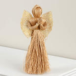 Straw Angel with Wire Stand