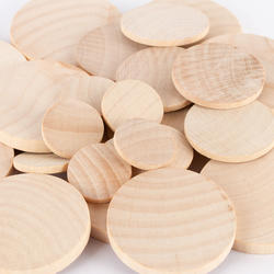 Assorted Unfinished Wood Round Discs