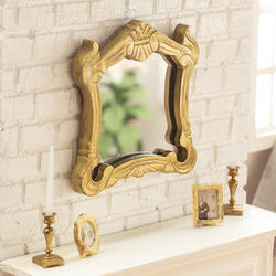 Dollhouse Miniature Gold Frame Mirror