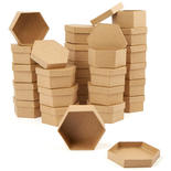 Bulk Small Paper Mache Hexagon Boxes
