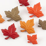 Dress It Up Assorted Autumn Leaf Buttons
