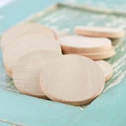 Unfinished Wood Round Disk Cutout