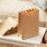 Dollhouse Miniature Brown Shopping Bags