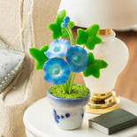 Dollhouse Miniature Potted Bright Blue Morning Glory