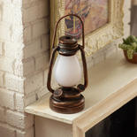 Dollhouse Miniature LED Copper Oil Lamp Lantern