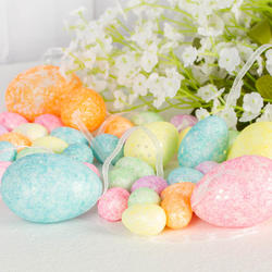 Pastel Easter Egg Garlands and Mini Easter Eggs