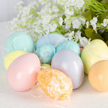 Pastel Paper Mache and Glitter Easter Eggs