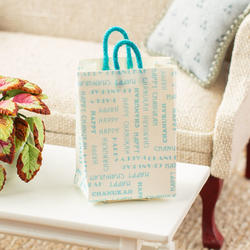 Dollhouse Miniature Happy Chanukah Shopping Bag