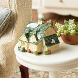 Dollhouse Miniature Winter Manor Cottage