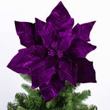 Jumbo Artificial Purple Velveteen Poinsettia