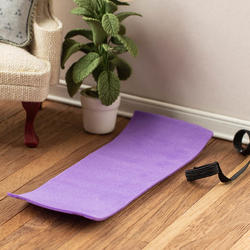 Dollhouse Miniature Purple Yoga Mat