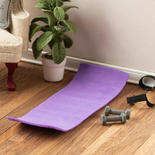Dollhouse Miniature Purple Yoga Mat and Hand Weights