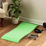 Dollhouse Miniature Green Yoga Mat and Hand Weights