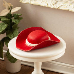 Dollhouse Miniature Red Cowboy Hat