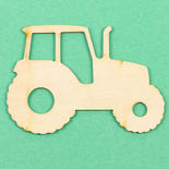 Unfinished Wood Farm Tractor Cutout