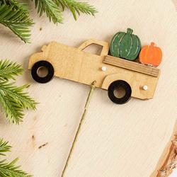 Wooden Yellow Harvest Truck Fall Pick