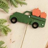 Wooden Green Harvest Truck Pick