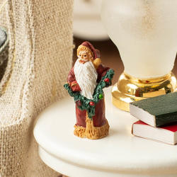 Dollhouse Miniature Father Christmas with Garland