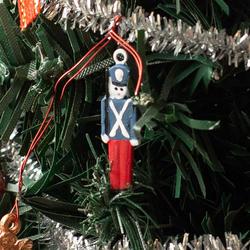 Dollhouse Miniature Soldier Tree Ornament