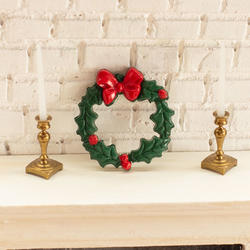 Dollhouse Miniature Christmas Wreath