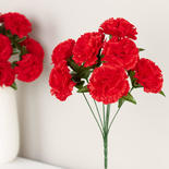 Red Artificial Carnation Bushes