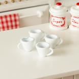 Dollhouse Miniature White Cup Set