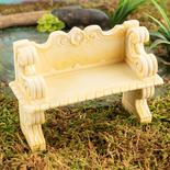 Dollhouse Miniature Ivory Victorian Bench